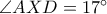 \angle AXD=17^{\circ}