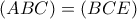 (ABC)=(BCE)