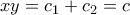 xy=c_1+c_2=c