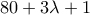 \displaystyle{80+3\lambda+1}