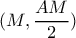(M,\dfrac{AM}{2})