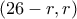 (26-r,r)