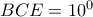 BCE={{10}^{0}}