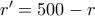 r' = 500-r