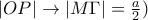 |OP|\rightarrow |M\Gamma |=\frac{a}{2})
