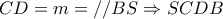 CD=m=//BS\Rightarrow SCDB