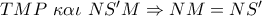 TMP\,\,\kappa \alpha \iota \,\,NS'M \Rightarrow NM = NS'\,
