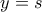 y=s