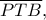 \displaystyle \overline {PTB}, 