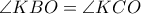 \angle KBO = \angle KCO