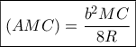 \boxed{(AMC)=\dfrac{b^2MC}{8R}}