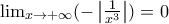 \lim_{x\rightarrow +\infty }(-\left | \frac{1}{x^3} \right |)=0