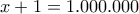 x+1=1.000.000