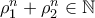 \rho_1^n + \rho _2 ^n\in \mathbb N