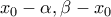 x_{0}-\alpha , \beta - x_{0}