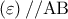 \displaystyle{ 
\left( \varepsilon  \right)//{\rm A}{\rm B} 
}