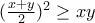 (\frac{x+y}{2})^2 \ge xy