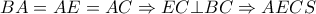 BA=AE=AC\Rightarrow EC \bot BC \Rightarrow AECS