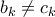 b_k \neq c_k