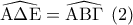 \widehat {{\rm A}\Delta {\rm E}} = \widehat {{\rm A}{\rm B}\Gamma }\;\left( 2 \right)