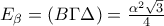 E_{\beta}=\left(B\Gamma \Delta  \right)=\frac{\alpha ^2\sqrt{3}}{4}