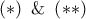 \displaystyle{\left( * \right){\text{ \&  }}\left( {**} \right)}