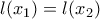 l(x_{1})=l(x_{2})