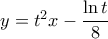 y=t^2x-\dfrac{\ln t}{8}