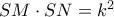 SM \cdot SN = {k^2}