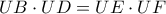 UB\cdot UD=UE\cdot UF