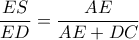 \dfrac{{ES}}{{ED}} = \dfrac{{AE}}{{AE + DC}}