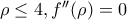 \rho \leq 4,f''(\rho )=0
