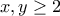x,y\geq 2