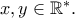 x,y\in \Bbb{R}^*.