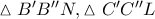 \vartriangle {B}'{B}''N,\vartriangle {C}'{C}''L \vartriangle {B}'{B}''N,\vartriangle {C}'{C}''L