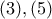 (3),(5)