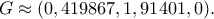 G\approx (0,419867, 1,91401, 0).