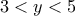 3<y<5