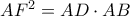 AF^2=AD\cdot AB