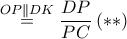 \displaystyle \overset{OP \parallel DK}=\frac{DP}{PC}\left ( \ast \ast \right ) \displaystyle \overset{OP \parallel DK}=\frac{DP}{PC}\left ( \ast \ast \right )