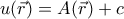 u(\vec{r})=A(\vec{r}) + c