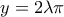 y=2\lambda \pi