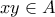 xy \in A