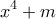 \displaystyle{{x^4} + m}