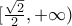[\frac{\sqrt{2}}{2}, +\infty) [\frac{\sqrt{2}}{2}, +\infty)