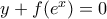 y+f(e^x)=0