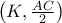 \left( {K,\frac{{AC}}{2}} \right)}