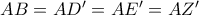 AB = AD' = AE' = AZ'