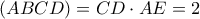 \left ( ABCD \right )=CD\cdot AE=2