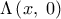 \displaystyle 
\Lambda \left( {x,\;0} \right)